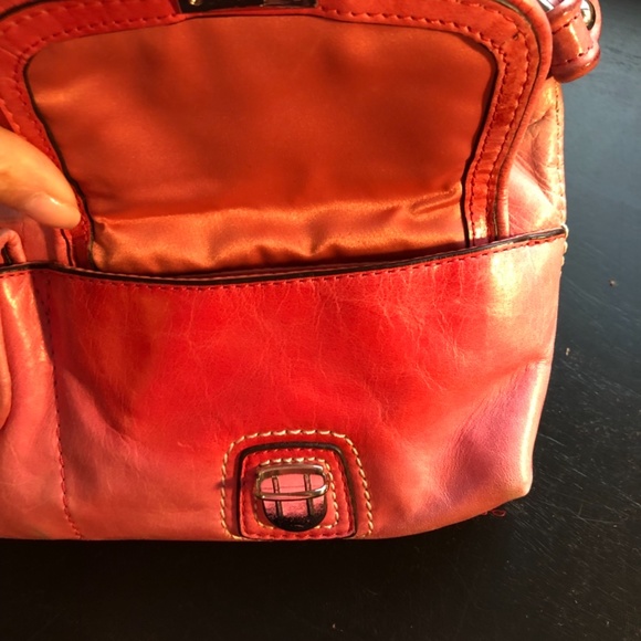 Coach Pink Poppy Hippie Distressed Leather Shoulder Bag - Picture 5 of 12